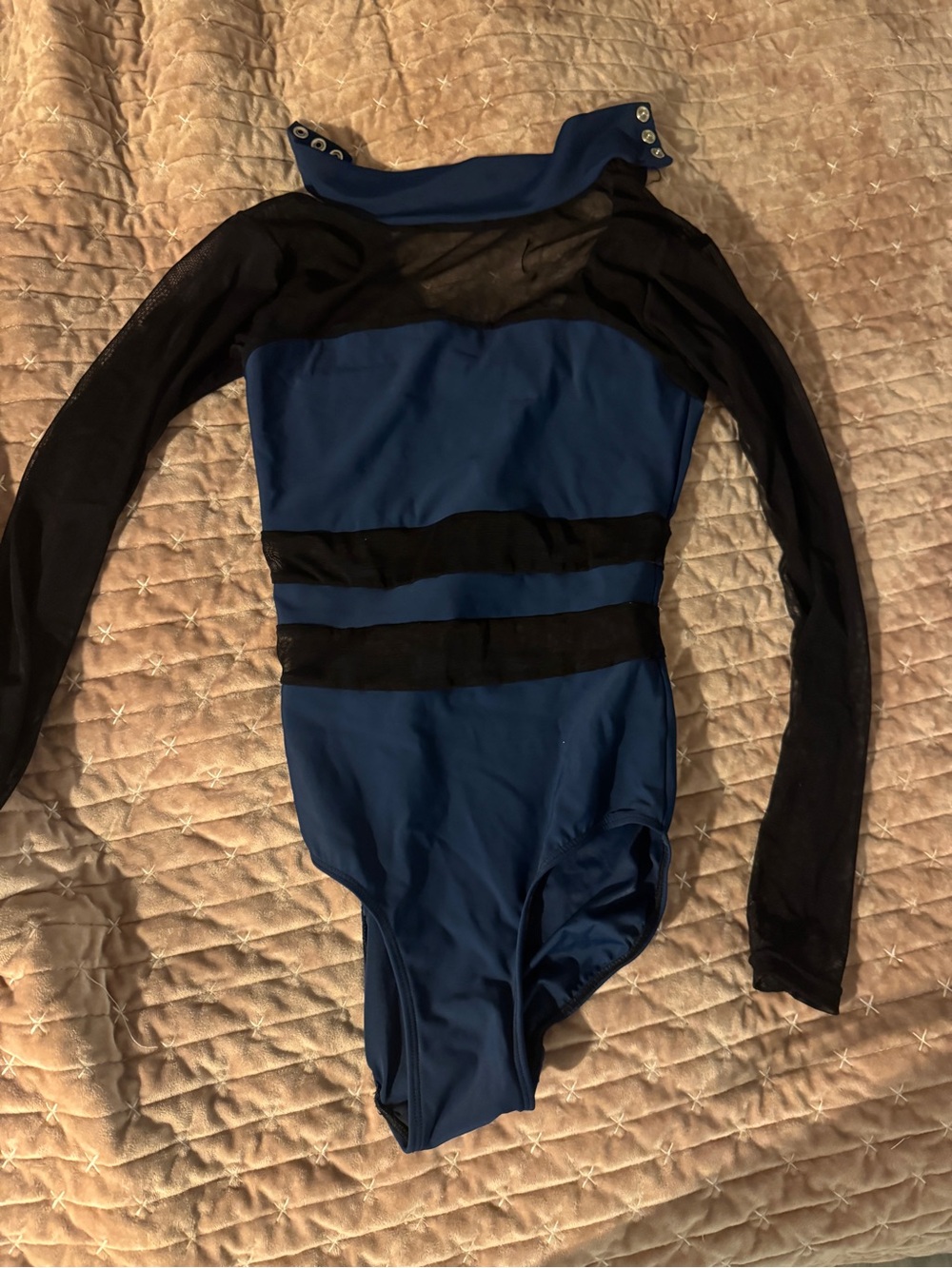 Mock neck leotard